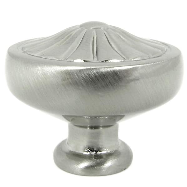 Stone Mill Hardware Darlington 1-1/4 in. Satin Nickel Round Cabinet Knob (10-Pack)