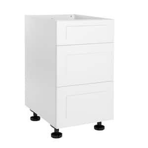 Quick Assemble Modern Style, Shaker White 18 in. Base Kitchen Cabinet,3 Drawer (18 in. W x 24 in. D x 34.50 in. H)