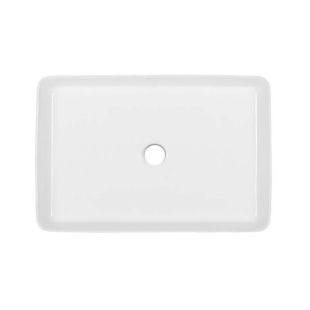 Concorde 24" White Ceramic Rectangular Vessel Sink