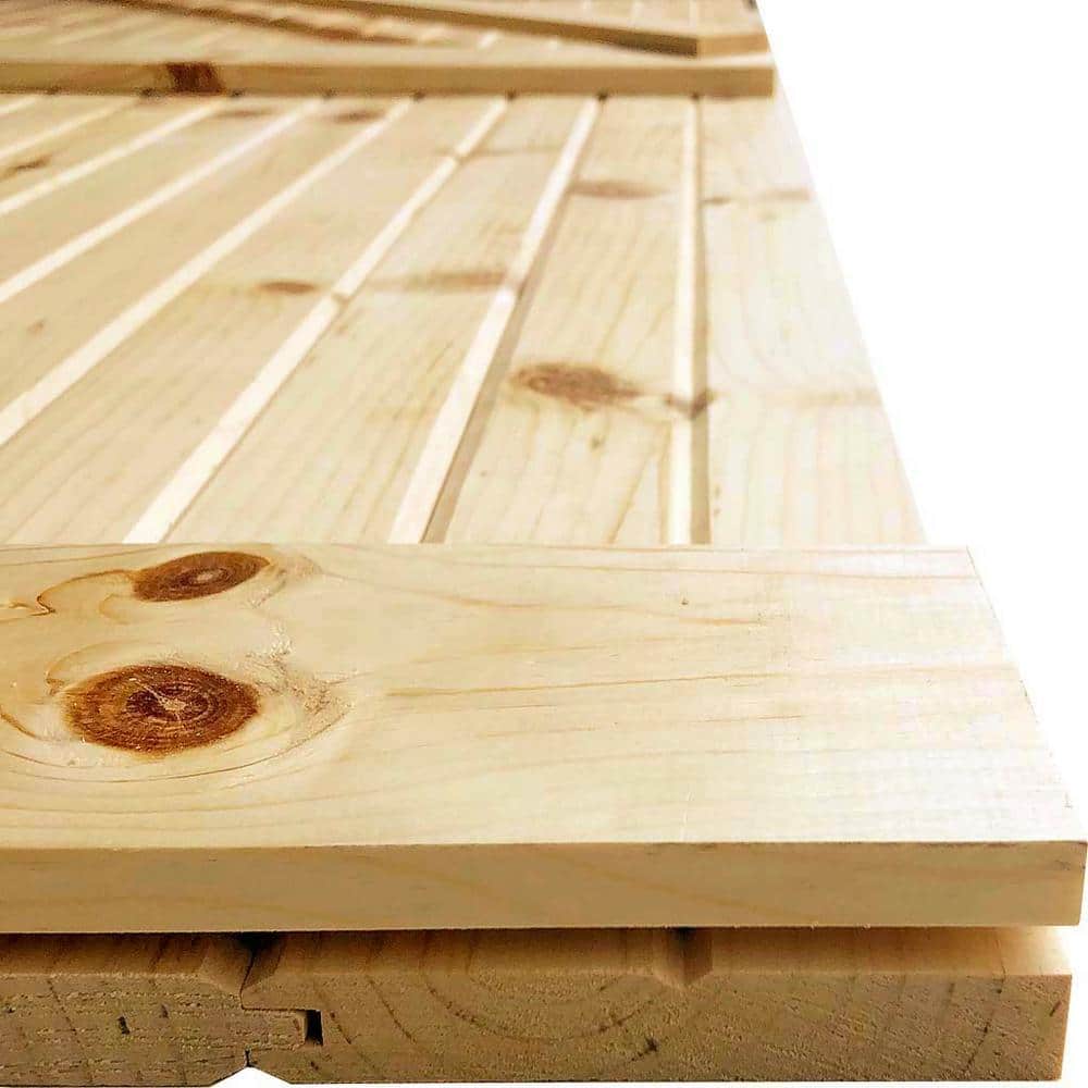 Light Brown Knotty Pine 84" x 24" Barn Door Slab