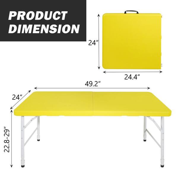 4 Or 6 Foot White Plastic Folding Table – Indoor/Outdoor, Portable, Traditional Style – QRInnovations