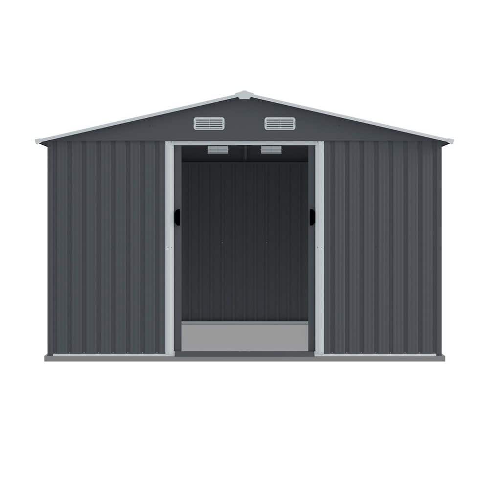 8 ft x 10 ft. Metal Outdoor Storage Shed Tool Shed, Covered Area 80 Square 