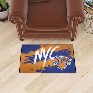 New York Knicks Slogan Orange 2 ft. x 3 ft. Starter Mat Area Rug