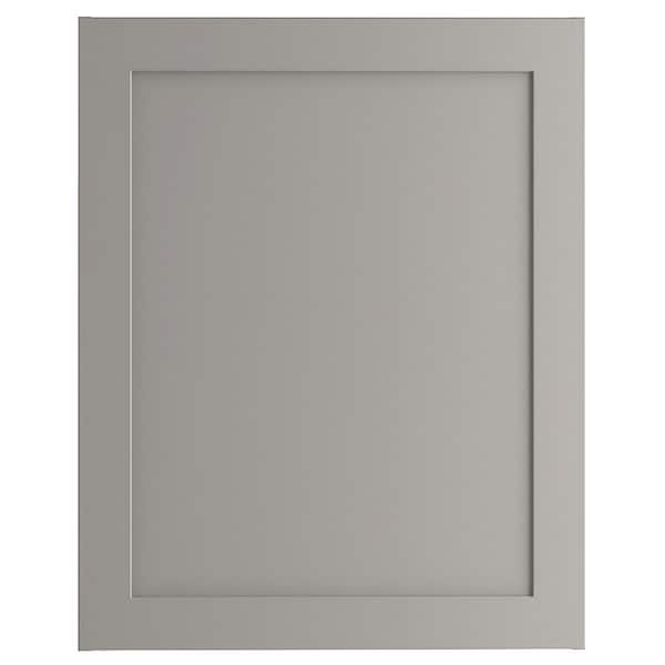 Hampton Bay Edson Shaker Assembled 24x30x12 in Wall Cabinet in Gray