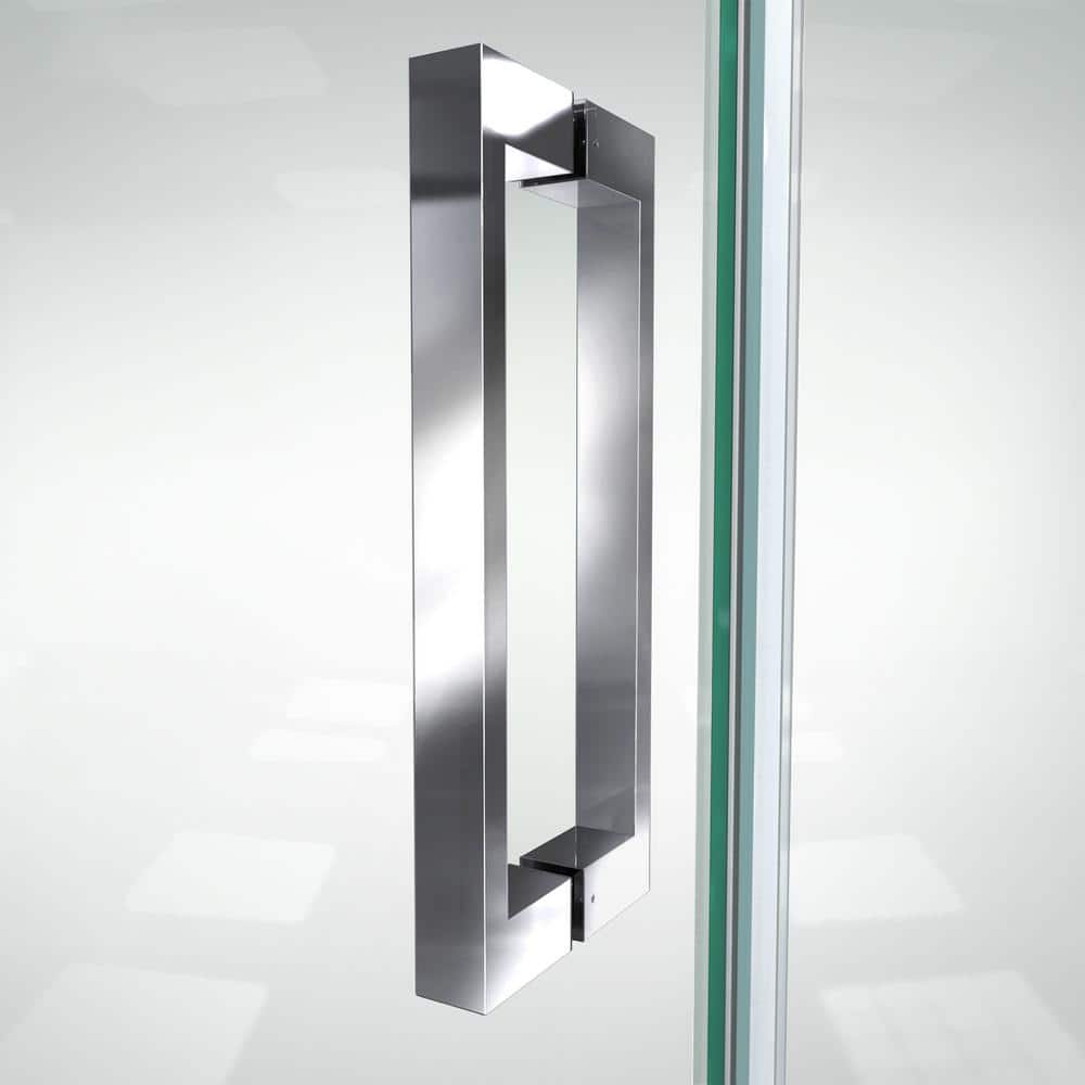 Elegance-LS Chrome Frameless Pivot Shower Door with Clear Glass