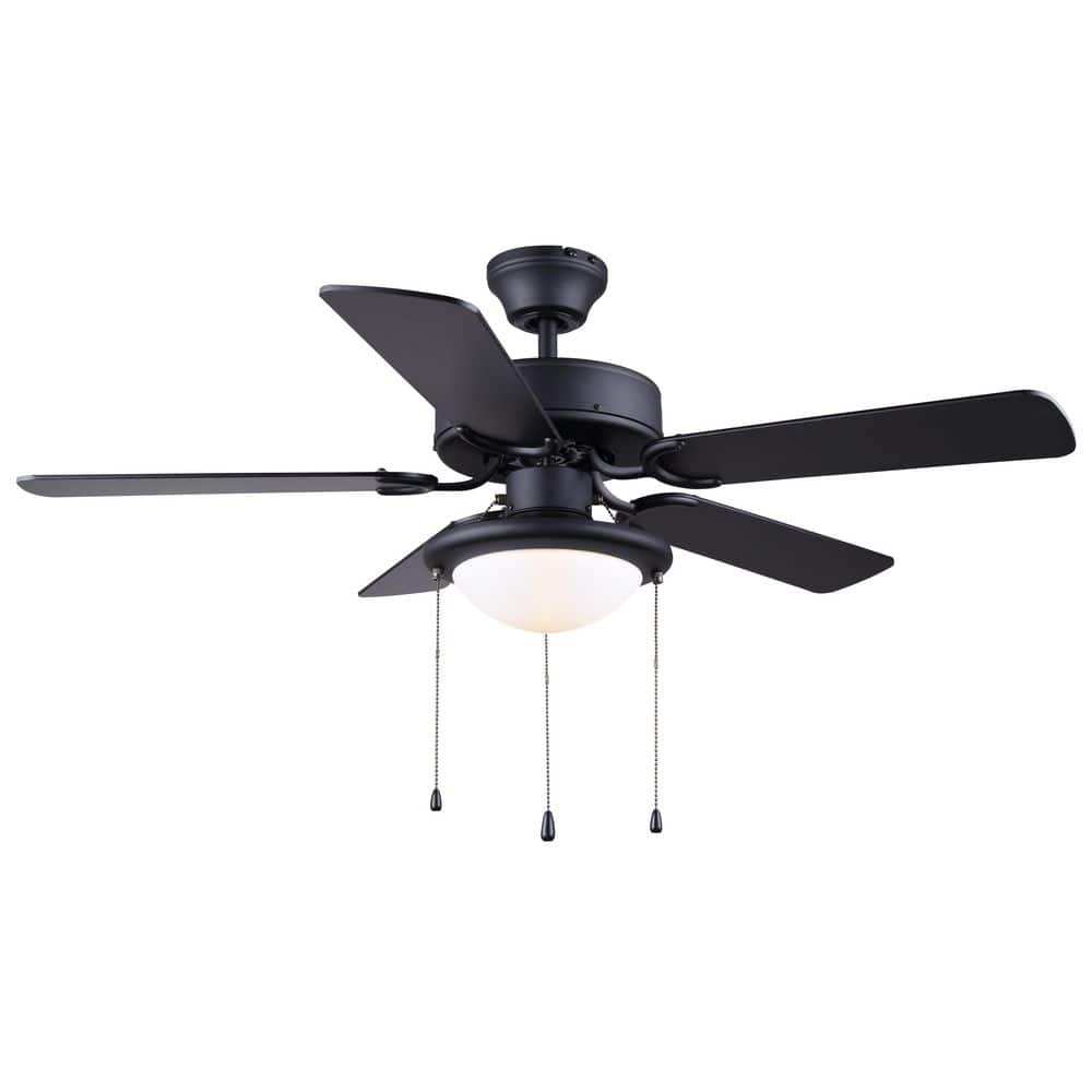 Eclipse 42 in. Indoor Matte Black Downrod Ceiling Fan with LED Bulbs Included price history on PriceWatchPro