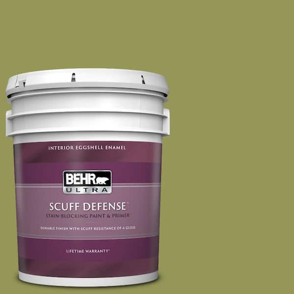BEHR ULTRA 5 gal. #400D-6 Grape Leaves Extra Durable Eggshell Enamel Interior Paint & Primer