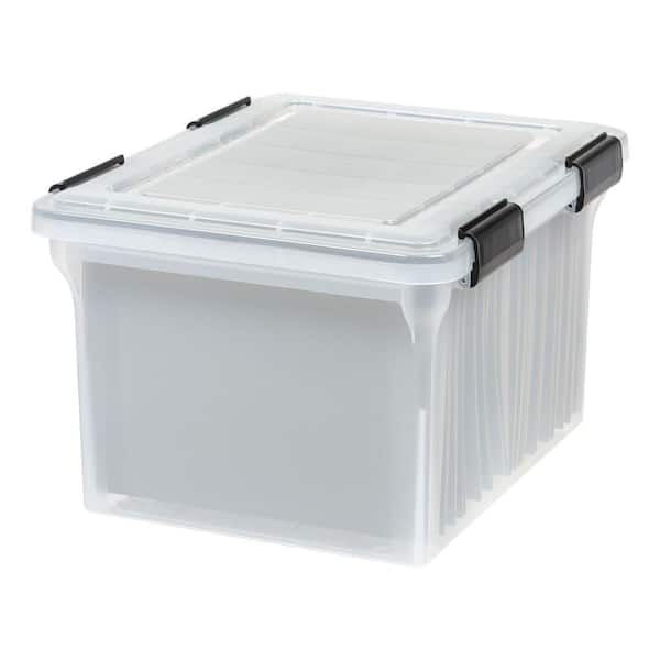 32 Qt./8 Gal. WeatherPro Storage Tote in Clear - Set of 6