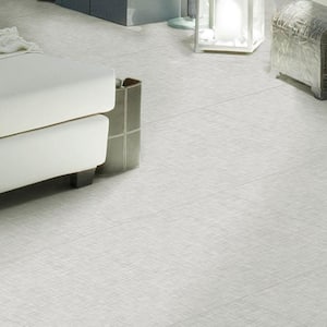 Royal Linen White 12 in. x 24 in. Porcelain Floor and Wall Tile Sample (1.9 sq. ft./Piece)