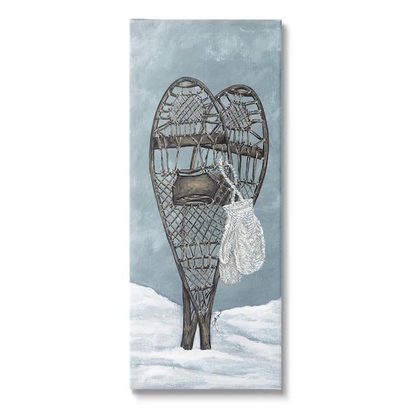 Snowshoes and Winter Gloves byJulie Norkus 1 Piece Unframed Graphic Print Sports Poster Art Print 40 in. x 17 in.
