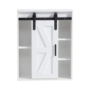 21.7 in. W x 7.9 in. D x 27.6 in. H White Bathroom Storage Wall Cabinet