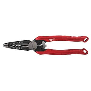 9 in. 7-in-1 High Leverage Combination Wire Stripper/Cutter Pliers