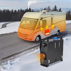 27297 BTU Black Diesel Heater 12-Volt Diesel Air Heater Fast Heating Diesel Parking Heater for Trailer