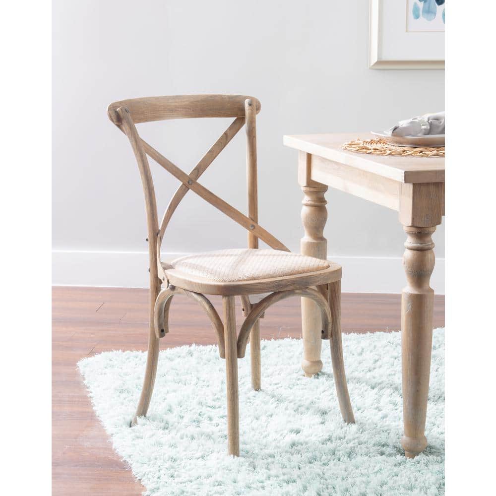 Set of 2 Gray Wood Armless Side Chairs