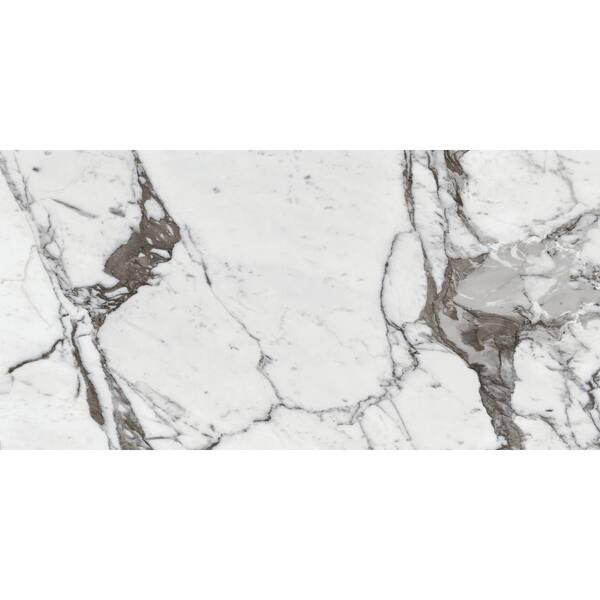Daltile Marble Attache Lavish Pearl Arabesque 12 in. x 24 in. Color Body Porcelain Floor and Wall Tile (9.69 sq. ft./Case)