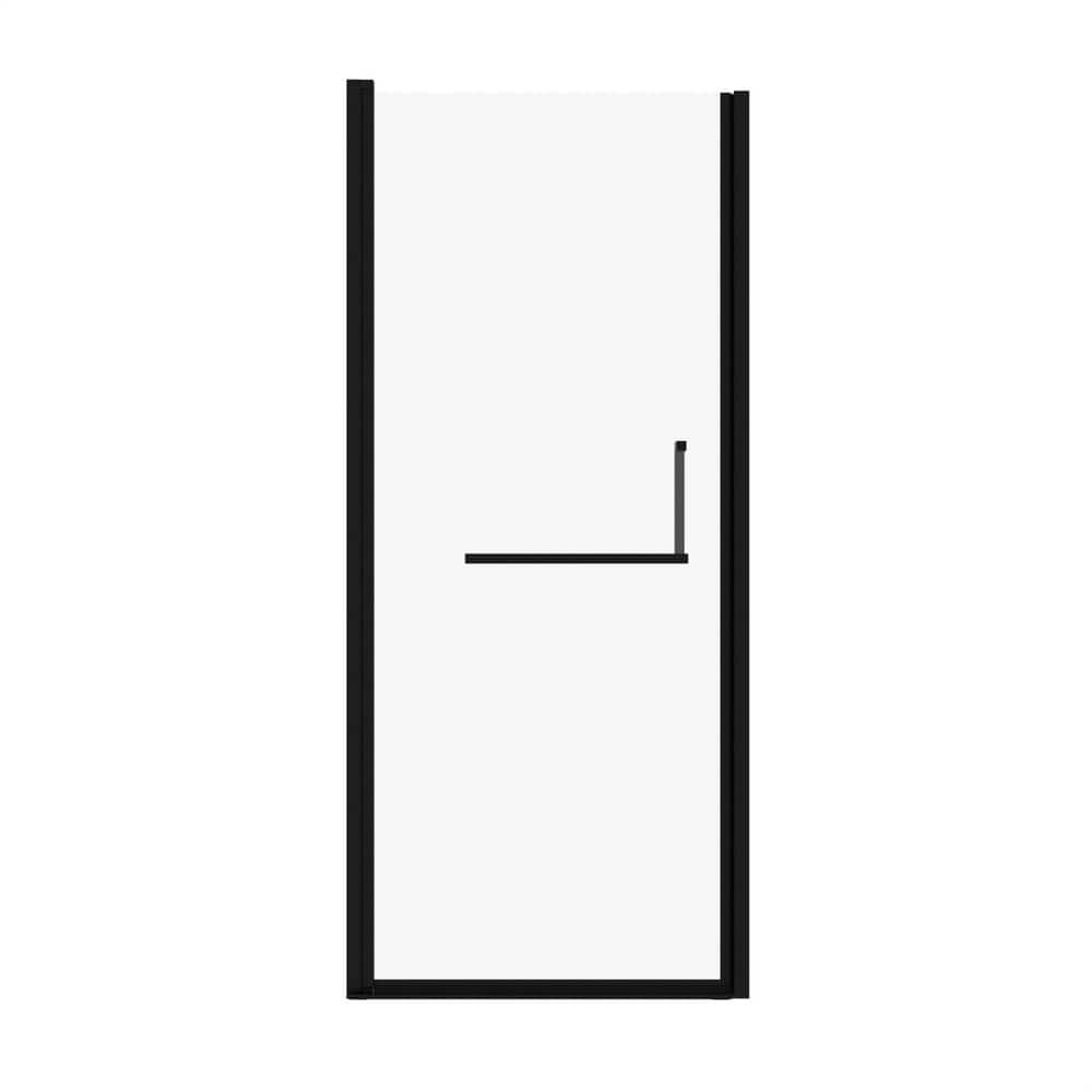 YSQCAR 33.2 in. W x 72 in. H Pivot Semi-Frameless Shower Doors in