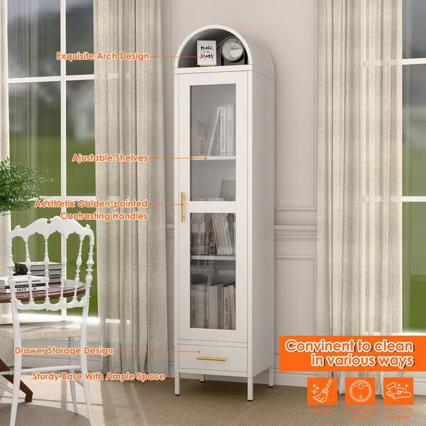 Hephastu 16.34 in. W x 72.64 in. H x 15.35 in. D 2-Shelf Hephastu 16.34 in. W x 72.64 in. H x 15.35 in. D 2-Shelf