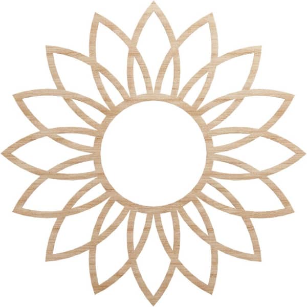 Ekena Millwork 0.375 in. x 40 in. x 40 in. Wood Medallion Moulding