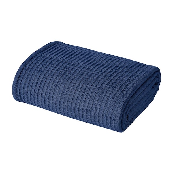 Modern Threads 100% Cotton Waffle Thermal Blankets Navy King