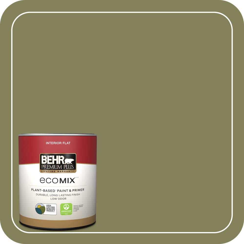 1 qt. #PMD-47 Martini Olive Flat EcoMix Plant-Based Interior Paint & Primer price history on PriceWatchPro