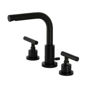 Manhattan 8 in. Widespread 2-Handle Bathroom Faucet in Matte Black