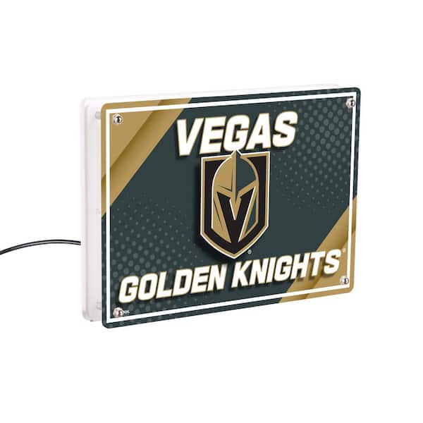 Evergreen Vegas Golden Knights NHL Gray Rectangle Desklite LED Decor