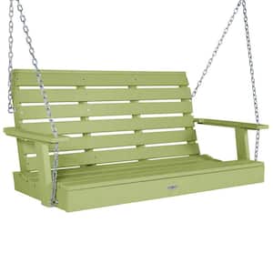 Riverside 4ft. 2-Person Palm Green Recycled Plastic Porch Swing