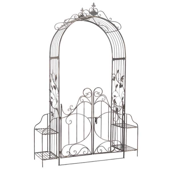 Zaer Ltd. International 97.63 in. x 64.2 in. Metal Garden Arbor