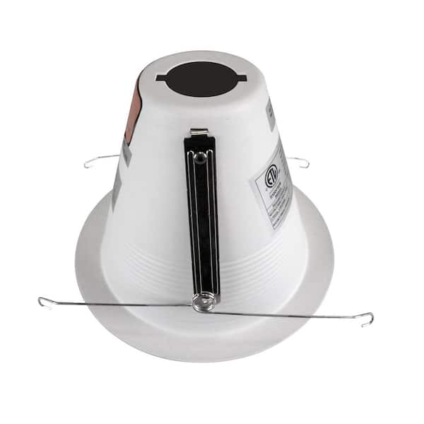 Joint Bright Lighting 6" White Self-Flange Air-Tight Baffle Trim For ...