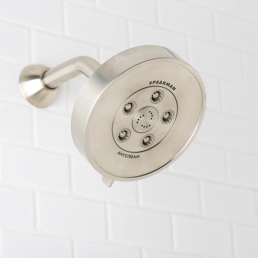 Brushed Nickel Multi-Function Wall Mounted Shower Head