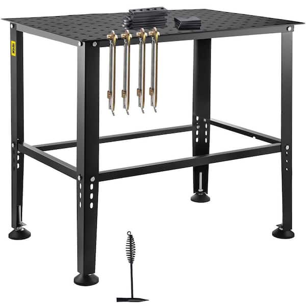 24 in. W x 36 in. D Work Table 800LBS Welding with Steel Top, Workbench Table with Multiple Fixture Holes
