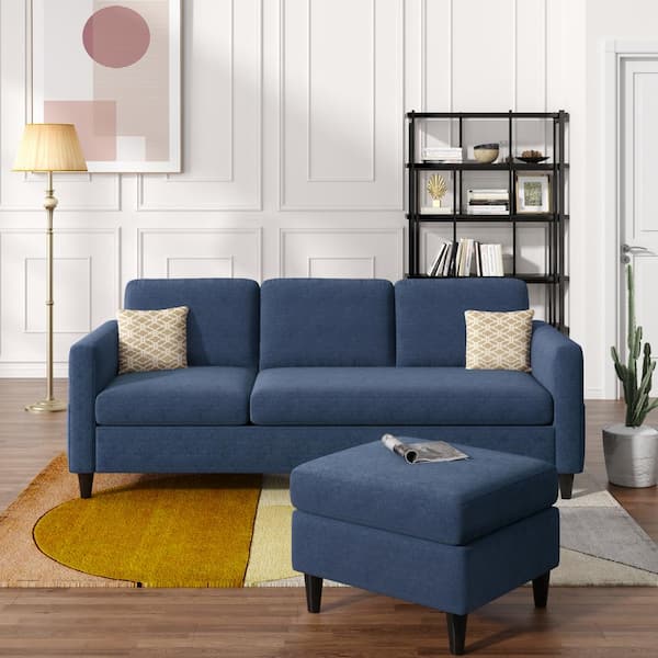 (MUST GO TODAY) Navy Blue Sectional Couch From Rooms To Go