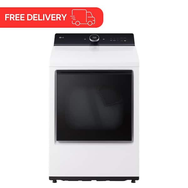 7.3 cu. ft. vented SMART Electric Dryer in White with EasyLoad Door, TurboSteam and Sensor Dry Technology