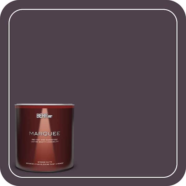BEHR MARQUEE 1 qt. #T13-10 Plum Orbit Matte Interior Paint & Primer