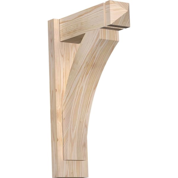 Ekena Millwork 6 in. x 24 in. x 16 in. Douglas Fir Thorton Arts and Crafts Smooth Outlooker