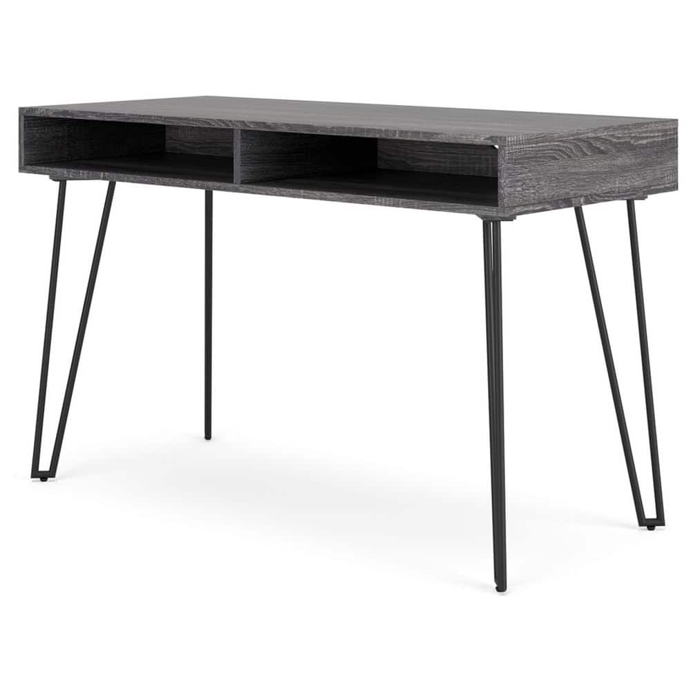 Strumford 48" Charcoal Gray Wood Home Office Desk