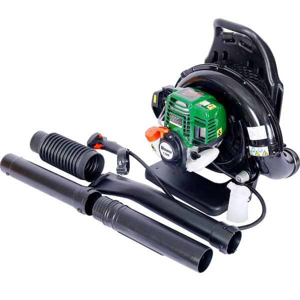 Green 4-Stroke Backpack Leaf Blower, GAS 37. 7cc, 1.5 HP 580CFM