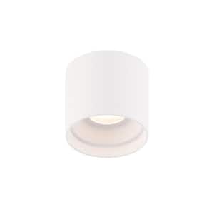 Downtown 1-Light White LED Outdoor Flush Mount Light with Selectable CCT