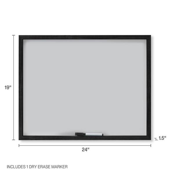 Mikasa White Board with Dry Erase Pen, 24 x 19 in. Black 5271370