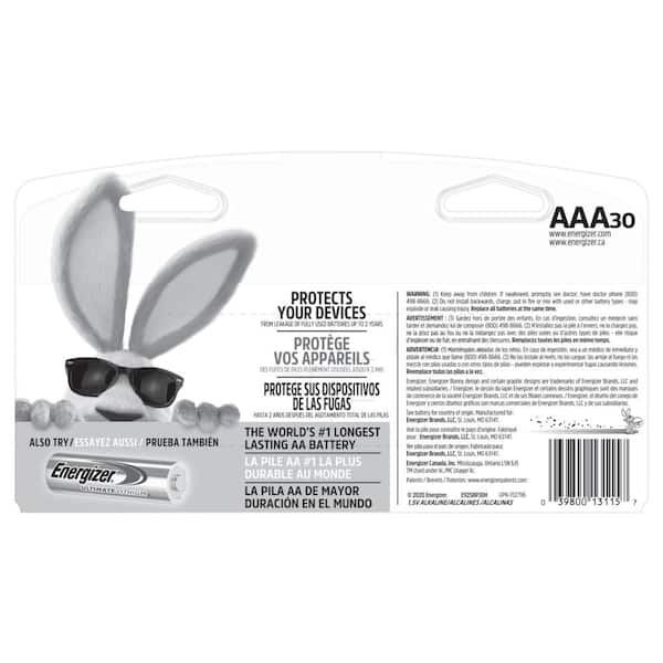 Energizer MAX AAA Batteries (30-Pack), Triple A Alkaline