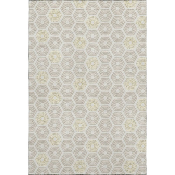Addison Rugs Mayfield Premium Machine Washable Abstract AMF2559 Ivory 5 ...