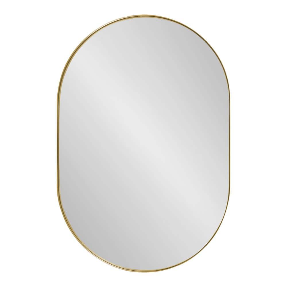 Elegant Gold Full-Length Capsule Wall Mirror 23x35