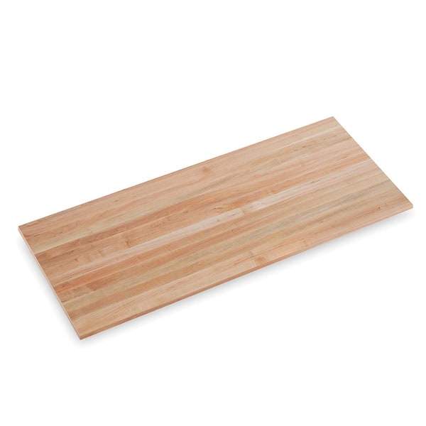 5 ft. L x 25 in. D x 1.5 in. T Finished Maple Solid Wood Butcher Block Countertop with Square Edge