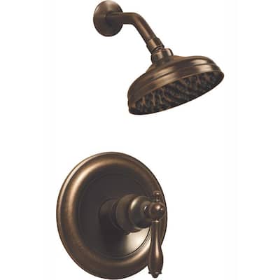 Estates Single-Handle 1-Spray Shower Faucet in Heritage Bronze (Valve Included)