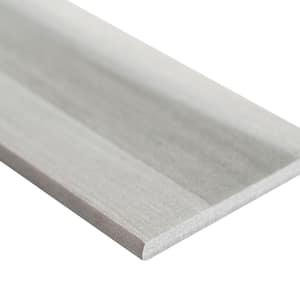 Water Color Grigio Bullnose 3.5 in. x 24 in. Matte Porcelain Wall Tile (24 lin. ft./Case)