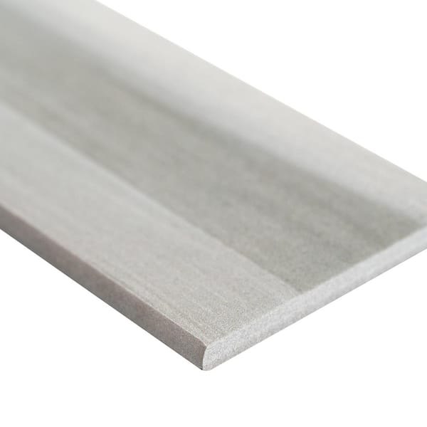 MSI Water Color Grigio Bullnose 3.5 in. x 24 in. Matte Porcelain Wall Tile (24 lin. ft./Case)