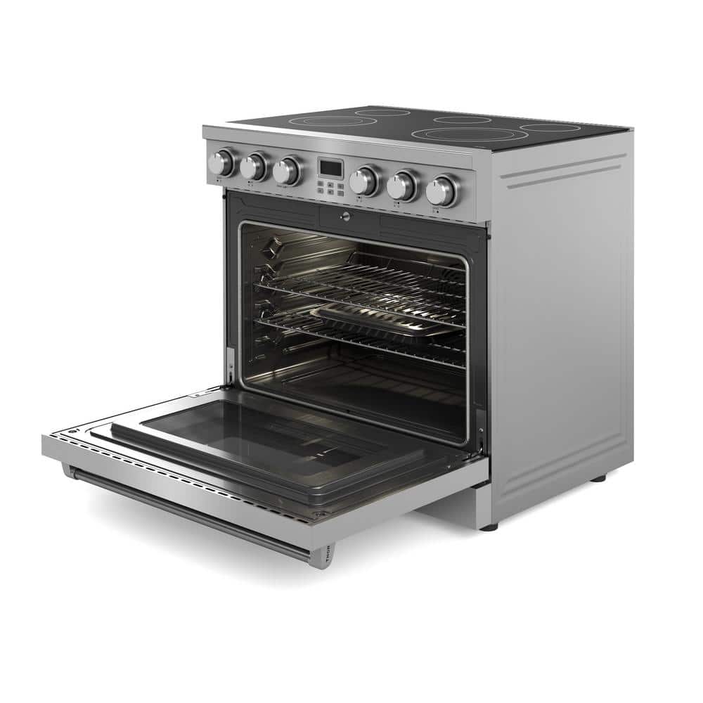 Thor 36-Inch Stainless Steel Freestanding Electric Range with Convection