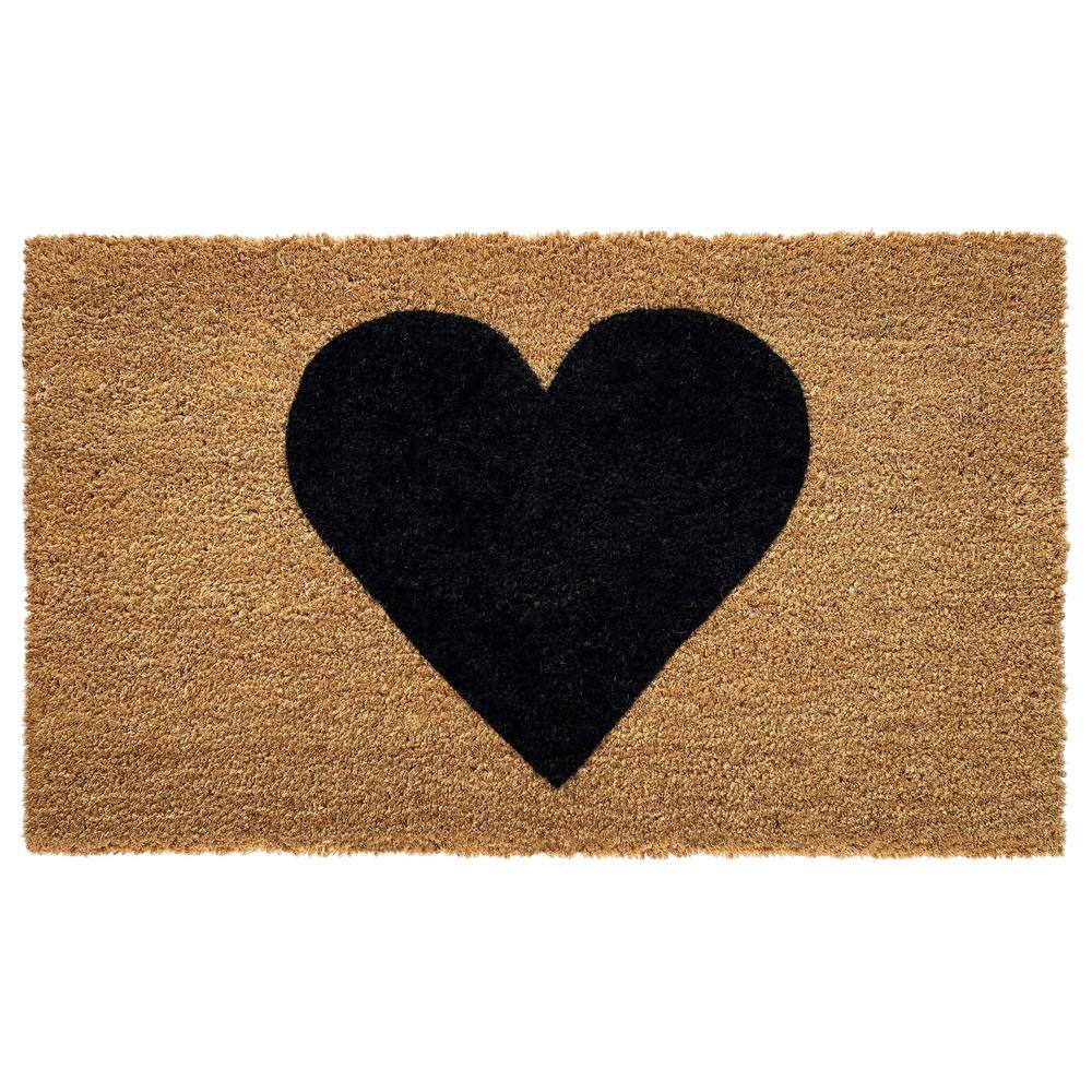 Balck Heart Doormat Multi-Colored 20 in. x 34 in. Indoor or Outdoor Doormat price history on PriceWatchPro