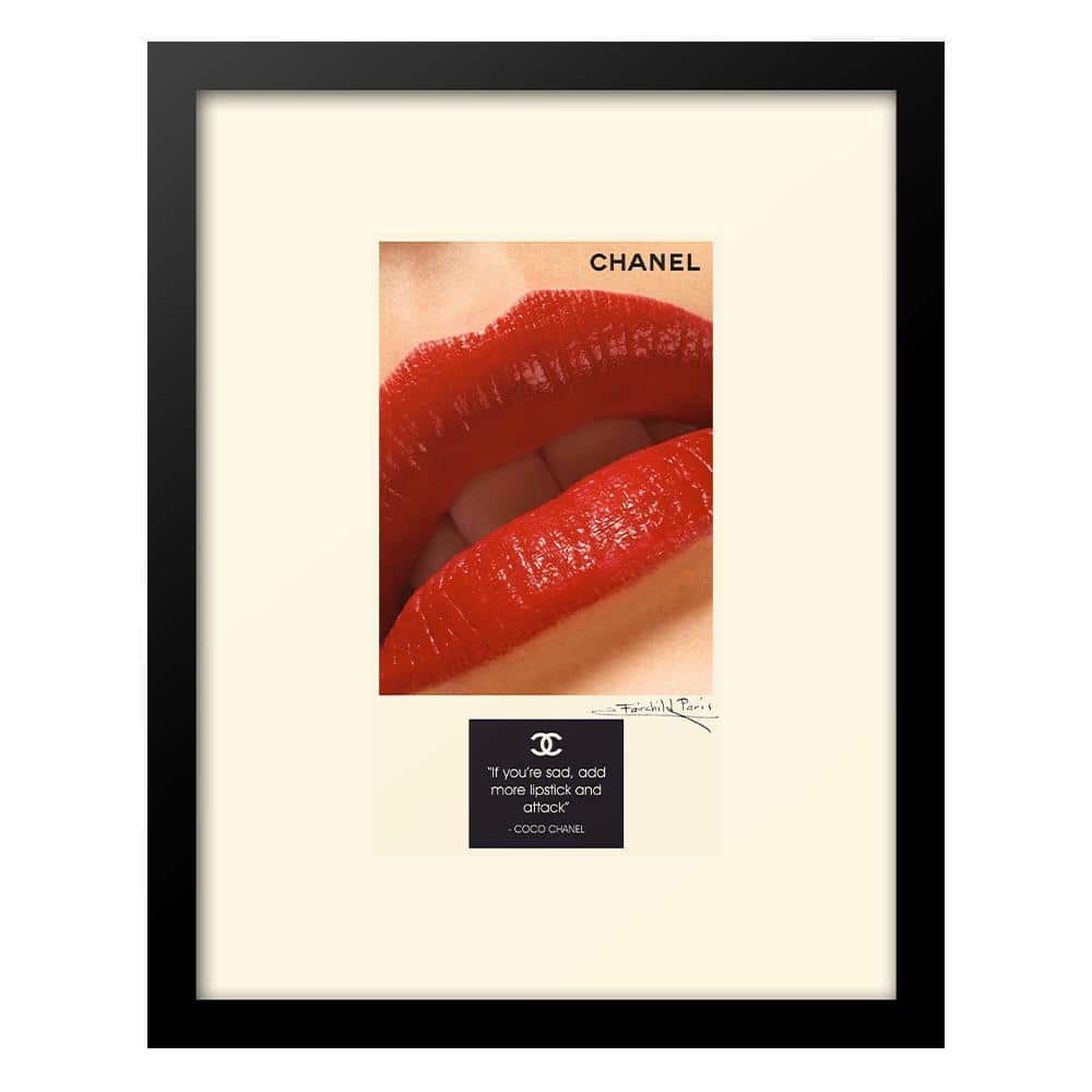 "Luscious Fashion ""Add More Lipstick"" Lips by Fairchild Paris 1-Piece Framed Graphic Print 18 in. x 14 in." price history on PriceWatchPro
