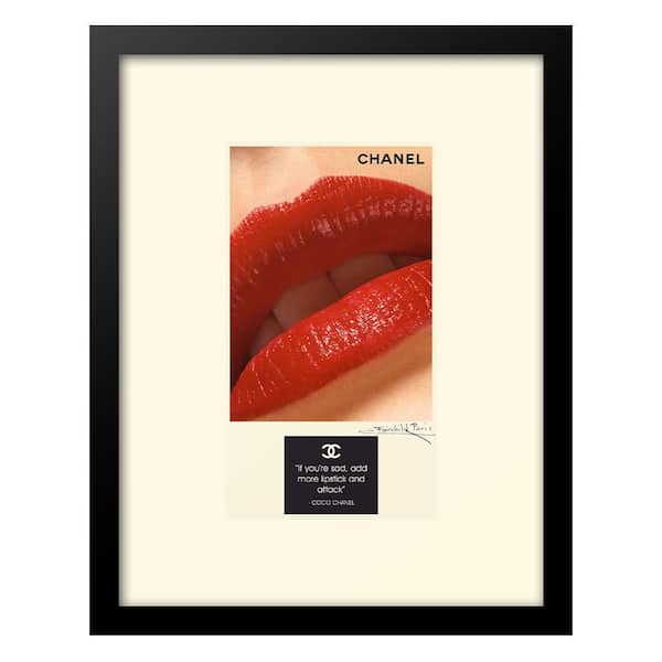 VENICE BEACH Collections Luscious Fashion "Add More Lipstick" Lips by Fairchild Paris 1-Piece Framed Graphic Print 18 in. x 14 in.